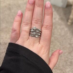 Elegant Silver Stacked Ring